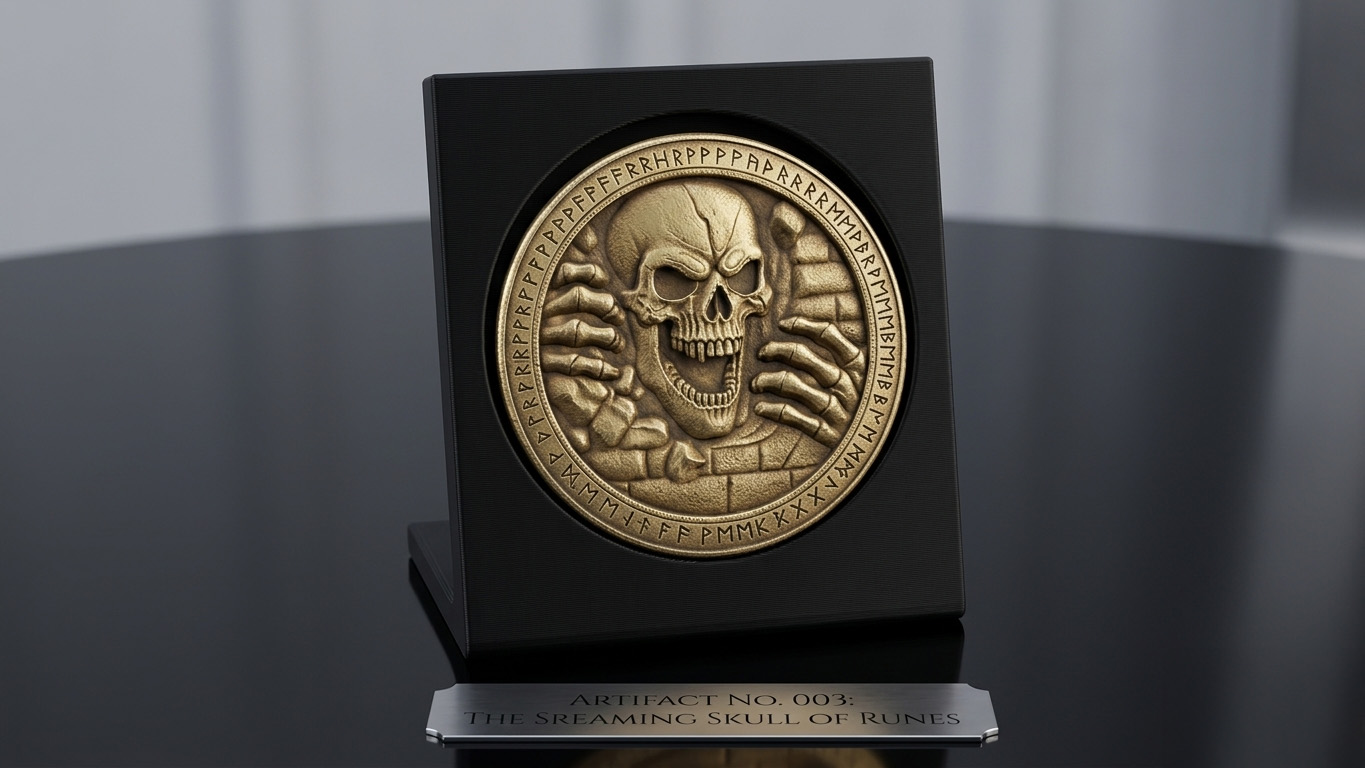 Brass Skull Coin